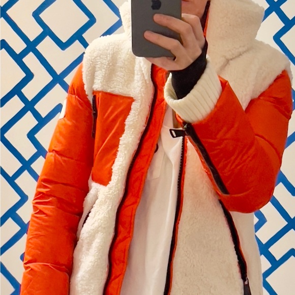 NWT, SAM Jacket, Orange and White Women's Jacket - Picture 4 of 8